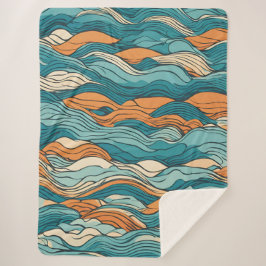 Ocean Currents: Stylized Wave Pattern Sherpadecke