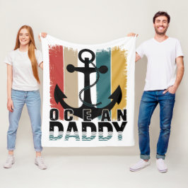 Ocean Daddy | Gemütliches, nautisch angesehenes Bl Fleecedecke