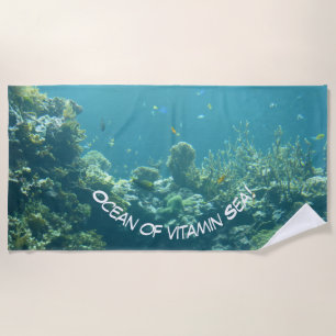 Océan de vitamine Mer ! Serviette de plage