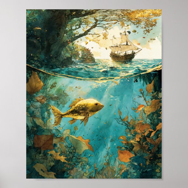 "Ocean Design Poster" Poster (Vorne)