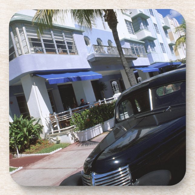 Ocean Drive, Miami Beach Florida Getränkeuntersetzer (Vorderseite)