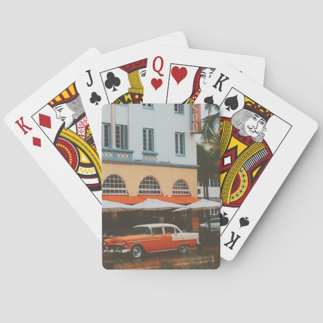 Ocean Drive, South Beach, Miami Spielkarten (Rückseite)