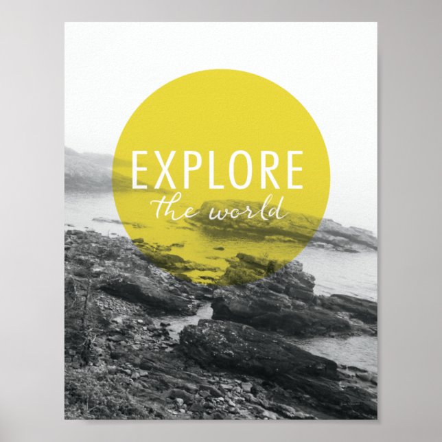 Ocean | Explore The World Quote Poster (Vorne)