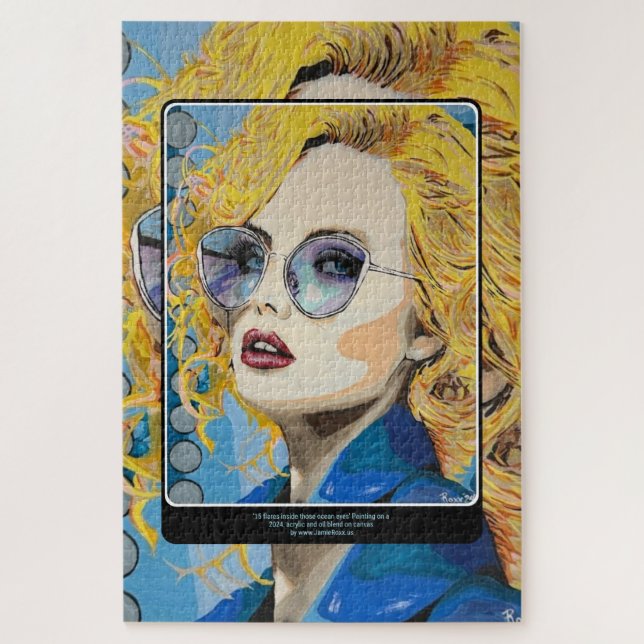 "Ocean Eyes" Gemälde auf einem (Vertikal)