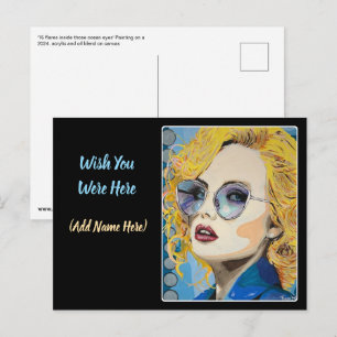 'Ocean Eyes' Gemälde auf einem  Postkarte