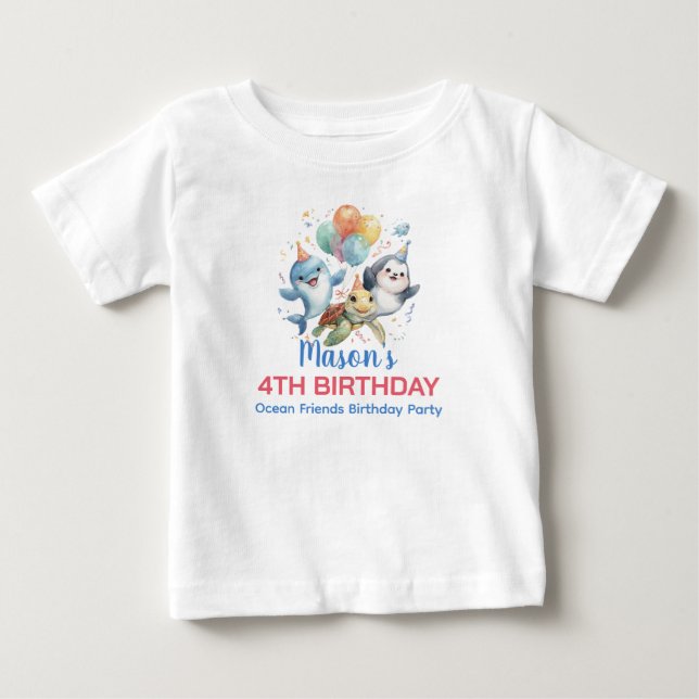 Ocean Friends Birthday T - Shirt (Vorderseite)
