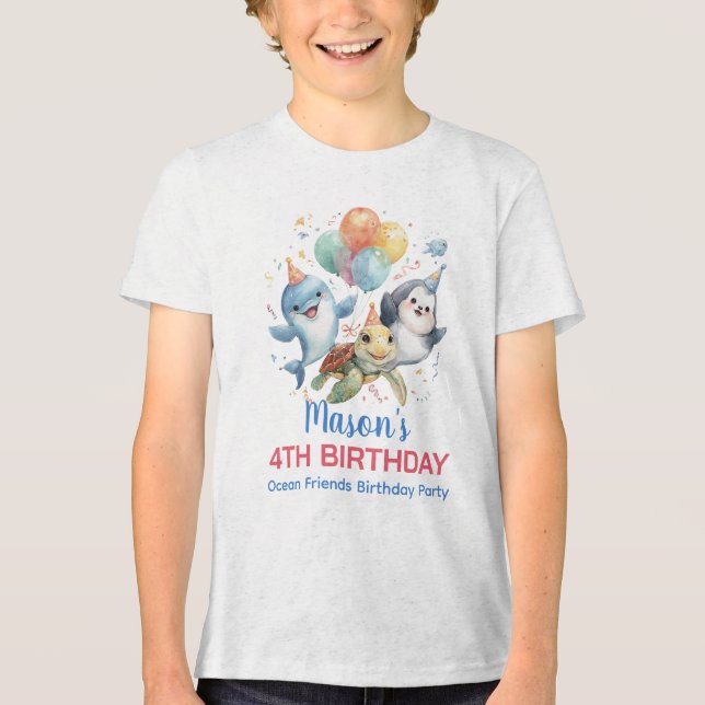 Ocean Friends Birthday T - Shirt (Vorderseite)