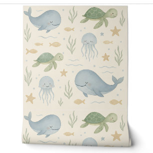 "Ocean Friends Kinderzimmer Wallpaper" - Wale, Tapete