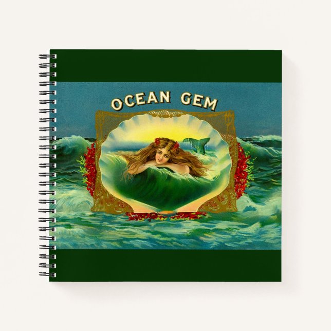 Ocean Gem mermaid Zigarrenlabel Notizbuch (Vorderseite)