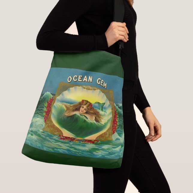 Ocean Gem mermaid Zigarrenlabel Tragetaschen Mit Langen Trägern (Von Nahem)