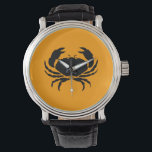 Ocean Glow_Black on Orange Crab Armbanduhr<br><div class="desc">Lassen Sie Ihre Krustentiere mit unserem Ocean Glow, maritimen Icons, Black-on-Orange Crab Armbanduhr aus. Für weitere Designoptionen, wie zum Beispiel die Größe, Position, Farbe und sogar die Anzahl der Krebse, zusammen mit der Hintergrundfarbe, klicken Sie einfach auf "Anpassen" und ließ den Spaß zu beginnen!</div>