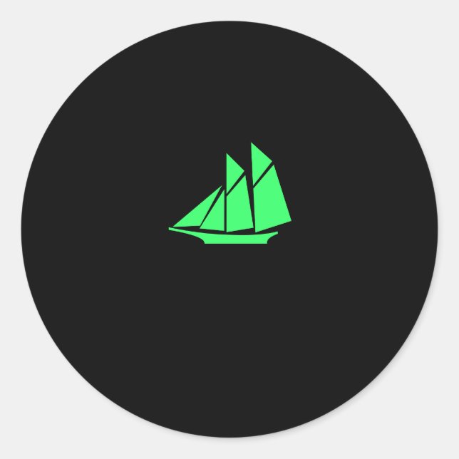 Ocean Glow_Green Clipper Runder Aufkleber (Vorderseite)