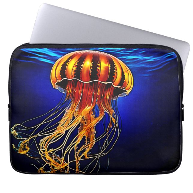 Ocean Glow Jelly Design Laptopschutzhülle (Vorderseite)