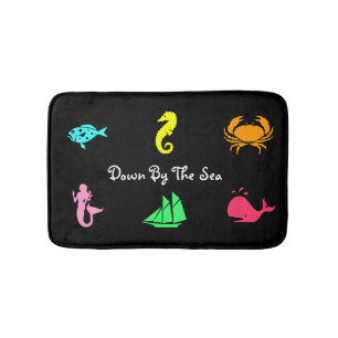 Ocean Glow_nautical thema_aquarium style Badematte