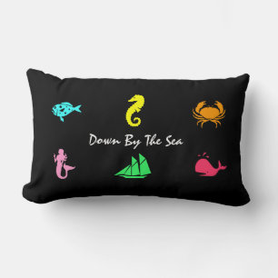 Ocean Glow_nautical thema_aquarium style Lendenkissen