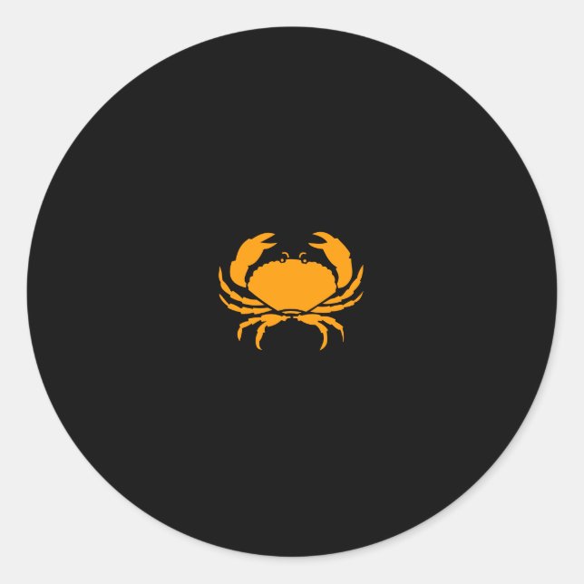 Ocean Glow_Orange Crab Runder Aufkleber (Vorderseite)