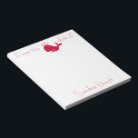 Ocean Glow_Red Whale personalisiert Notizblock<br><div class="desc">Es ist kein Zufall! Wenn Sie kreativ sind,  können Sie die Größe und Position von Walen oder die Hintergrundfarbe ändern. Klicken Sie einfach auf "Anpassen" und lass den Spaß beginnen!</div>