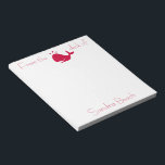 Ocean Glow_Red Whale personalisiert Notizblock<br><div class="desc">Es ist kein Zufall! Wenn Sie kreativ sind,  können Sie die Größe und Position von Walen oder die Hintergrundfarbe ändern. Klicken Sie einfach auf "Anpassen" und lass den Spaß beginnen!</div>