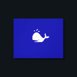 Ocean Glow_White-on-Blue Whale Leinwanddruck<br><div class="desc">Wenn Sie kreativ sind, können Sie die Größe und Position von Walen oder die Hintergrundfarbe ändern. Klicken Sie einfach auf "Anpassen" und lass den Spaß beginnen! Mit den oben stehenden Optionen des Designwerkzeugs können Sie ganz einfach eine ideale "Größe" für Ihre Leinwand auswählen und dann Ihre "Rahmendicke", "Panels" und "Effekte"...</div>