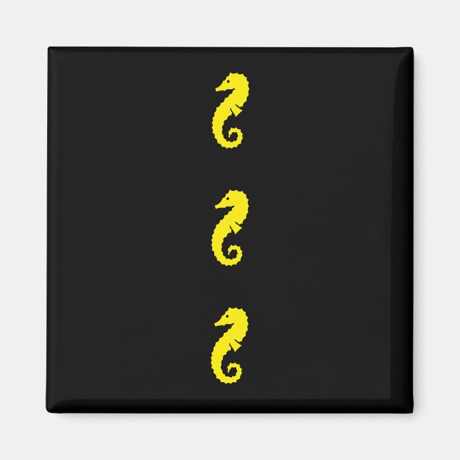 Ocean Glow_Yellow Seepferd Magnet (Vorne)