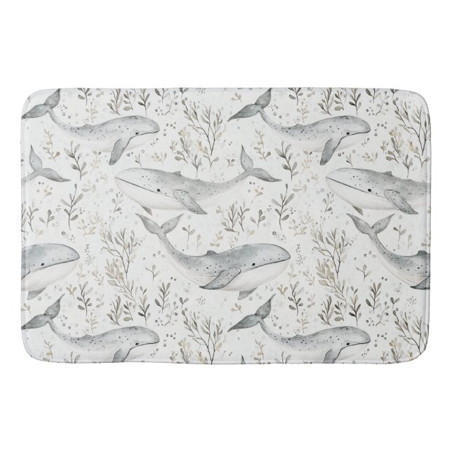 Ocean Gray Whales Badematte (Vorderseite)