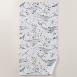 Ocean Gray Whales Strandtuch