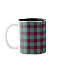 Ocean Green and Mulberry Wood Plaid Burgundy