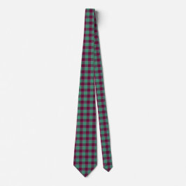 Ocean Green and Mulberry Wood Plaid Neck Tie Krawatte