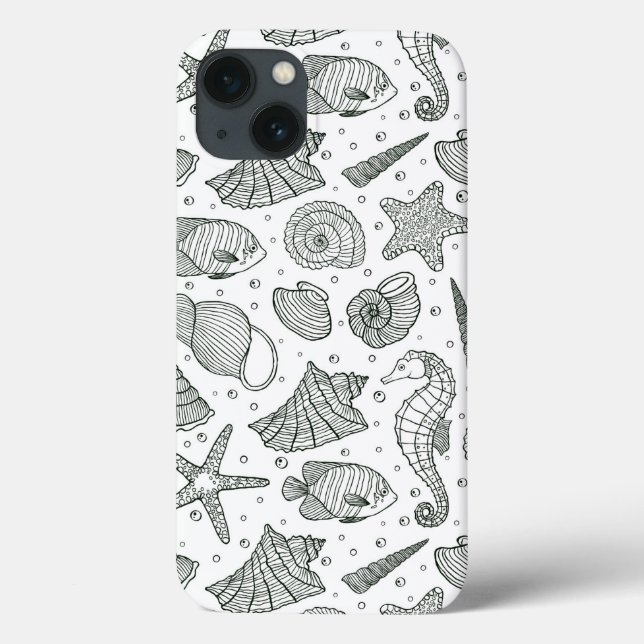 Ocean Inbewohner Pattern 3 Case-Mate iPhone Hülle (Rückseite)