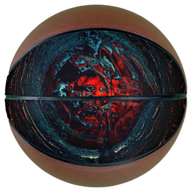 Ocean Inferno Rotes Glow Basketball (Vorderseite)
