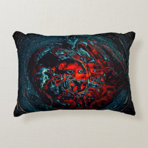 Ocean Inferno Rotes Glow Dekokissen
