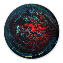 Ocean Inferno Rotes Glow Keramikknauf
