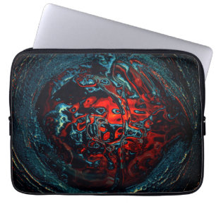 Ocean Inferno Rotes Glow Laptopschutzhülle
