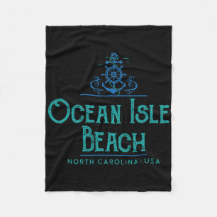 Ocean Isle Beach North Carolina Nautisches Design  Fleecedecke