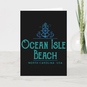 Ocean Isle Beach North Carolina Nautisches Design Karte