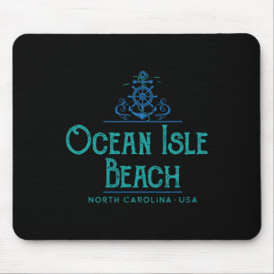 Ocean Isle Beach North Carolina Nautisches Design  Mousepad