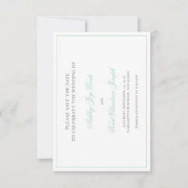 Ocean Jade, Minzgrün, Klassik Save the Date