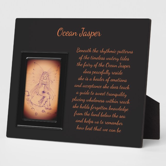 Ocean Jasper Crystal Fairy Fotoplatte (Seite)