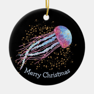 Ocean Jellyfish Sparkus Weihnachten Keramik Ornament