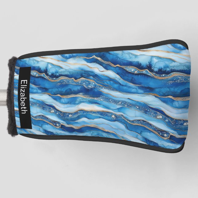 Ocean Jeweled Agate Personalized Golf Headcover (Vorderseite)