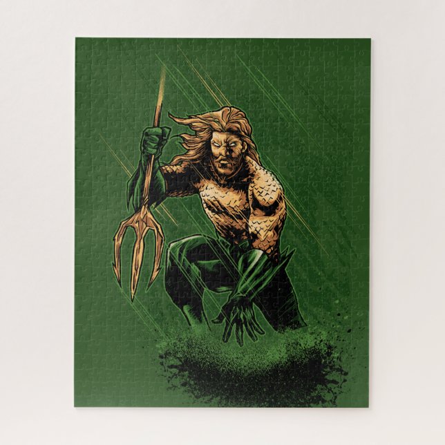 Ocean King Trident Warrior Dynamic Comic Art (Vertikal)