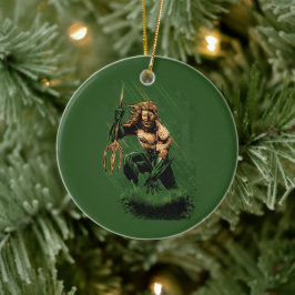 Ocean King Trident Warrior Dynamic Comic Art Keramik Ornament