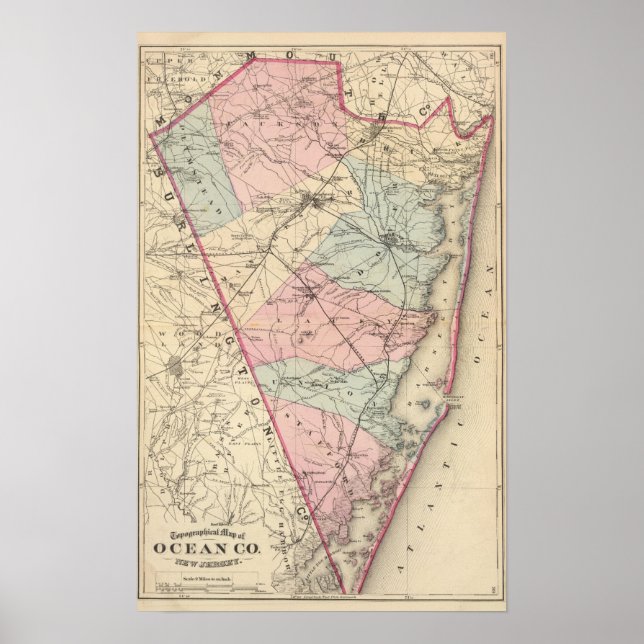 Ocean Landkreis, NJ Poster (Vorne)