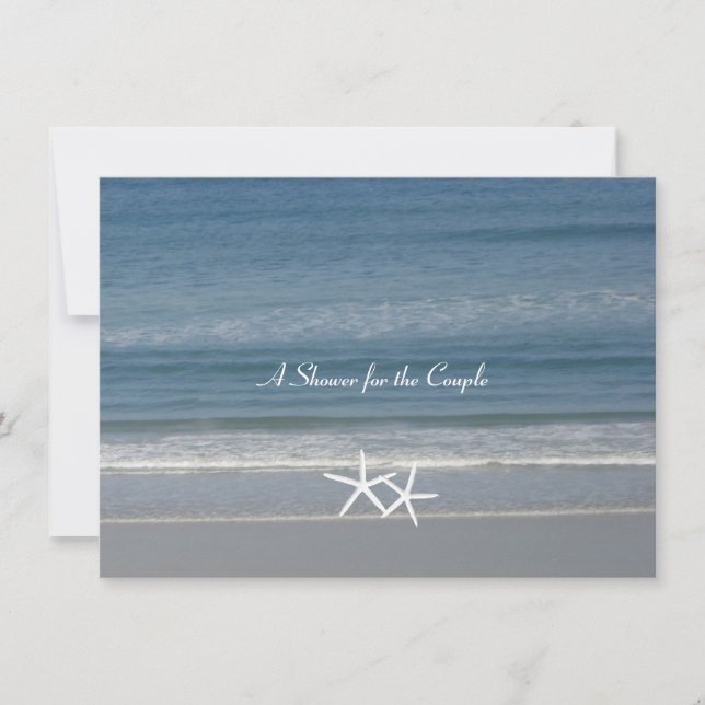 Ocean Liebe Starfish Polterabend Einladung (Vorderseite)