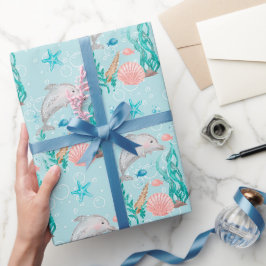 Ocean Life Dolphin Geschenkpapier