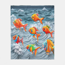 Ocean Life Fleecedecke