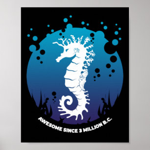 Ocean Life Graphic Design - Seepferde Poster