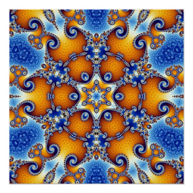 Ocean Life Mandala Poster (Vorderseite)