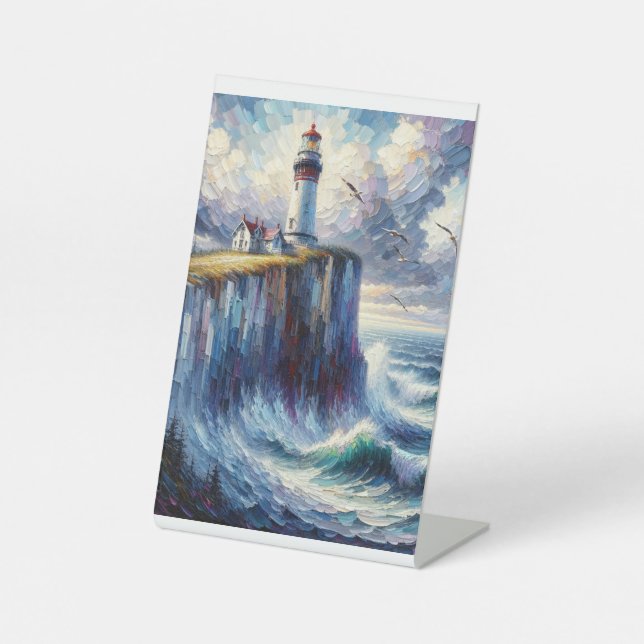 Ocean Lighthouse Tabletop Sockelschild (Vorderseite)