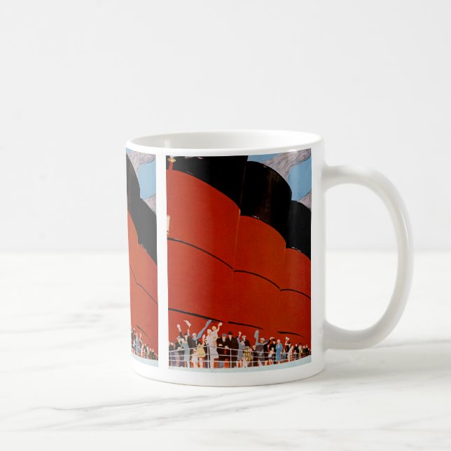 Ocean Liner Bon Voyage Kaffeetasse (Rechts)